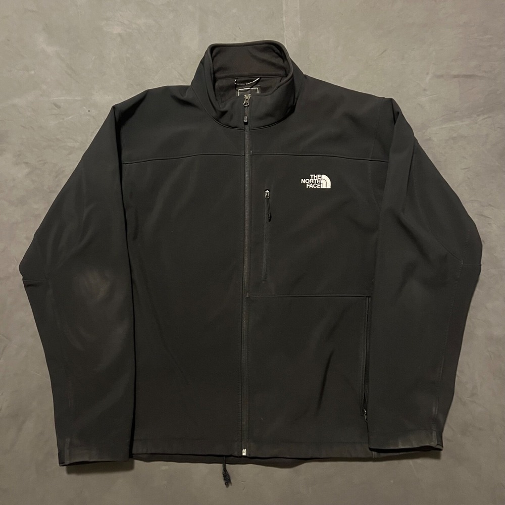 The North Face Windwall‎ 2 Jacket Men's 2XL Black Full Zip Softshell Coat